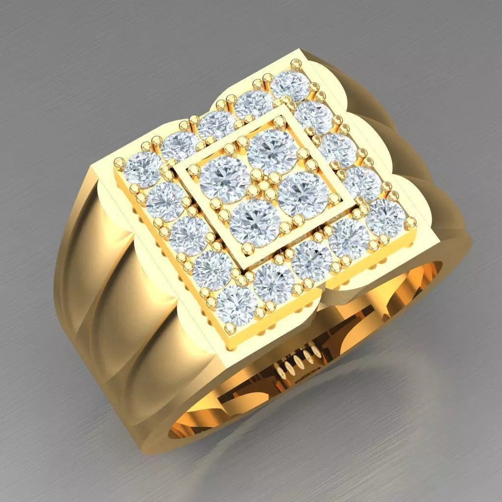 Elite Men Rings Collection 4MR091 3D print model_0