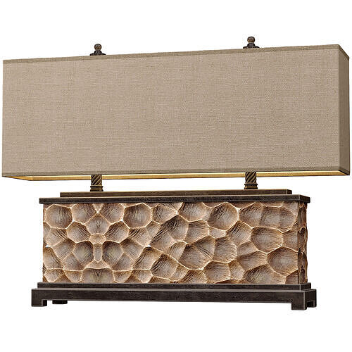 Large Bronze Table Lamp Bronze Loft Metal Rustic Nightstand 3D model