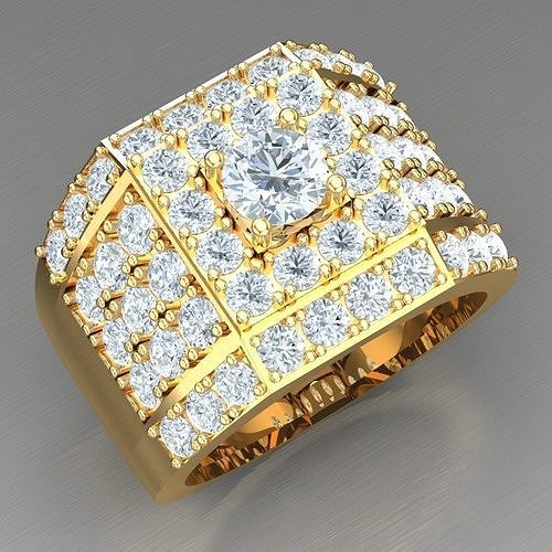 Elite Men Rings Collection 4MR090 3D print model