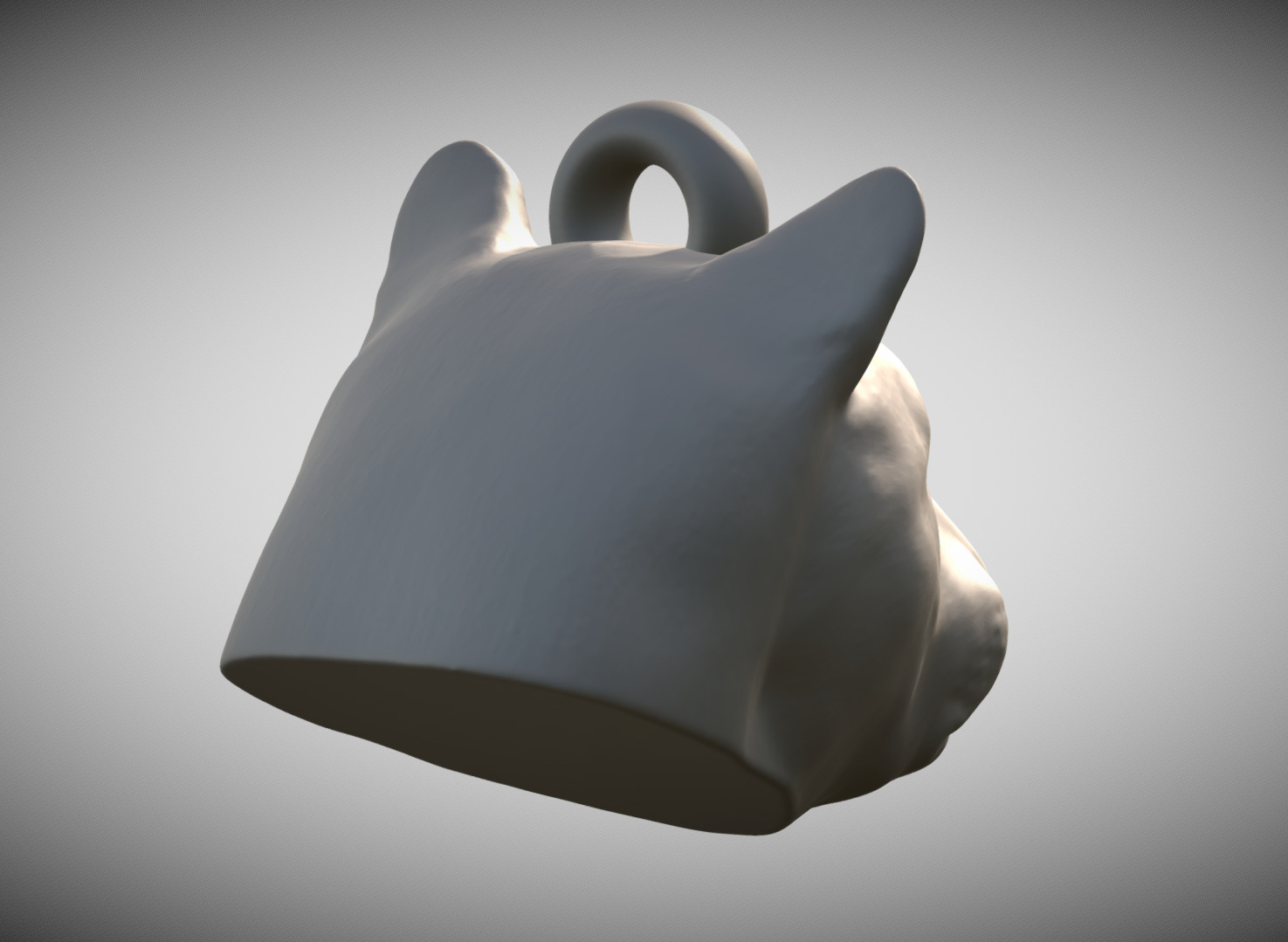 Leopard head key ring for 3D printing 3D print model_5