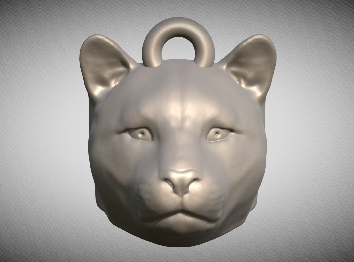 Leopard head key ring for 3D printing 3D print model_1