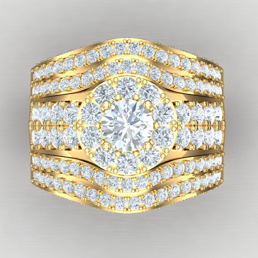 Elite Men Rings Collection 4MR087 3D print model_10