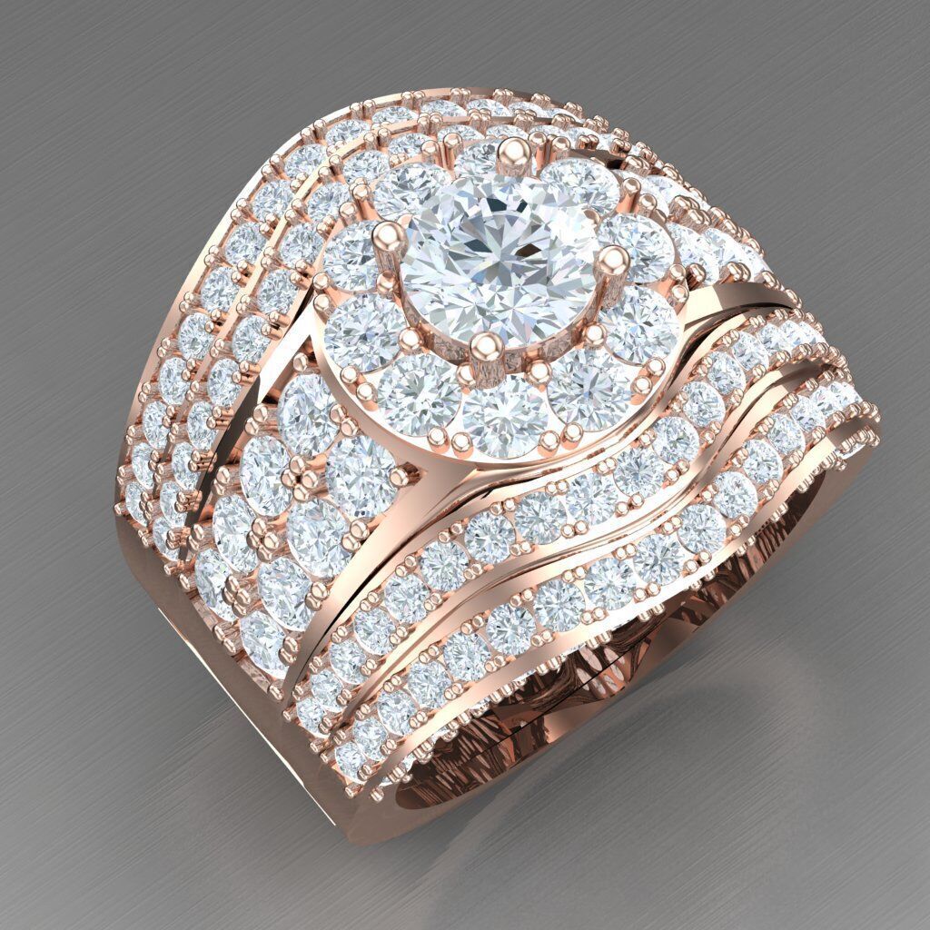 Elite Men Rings Collection 4MR087 3D print model_11