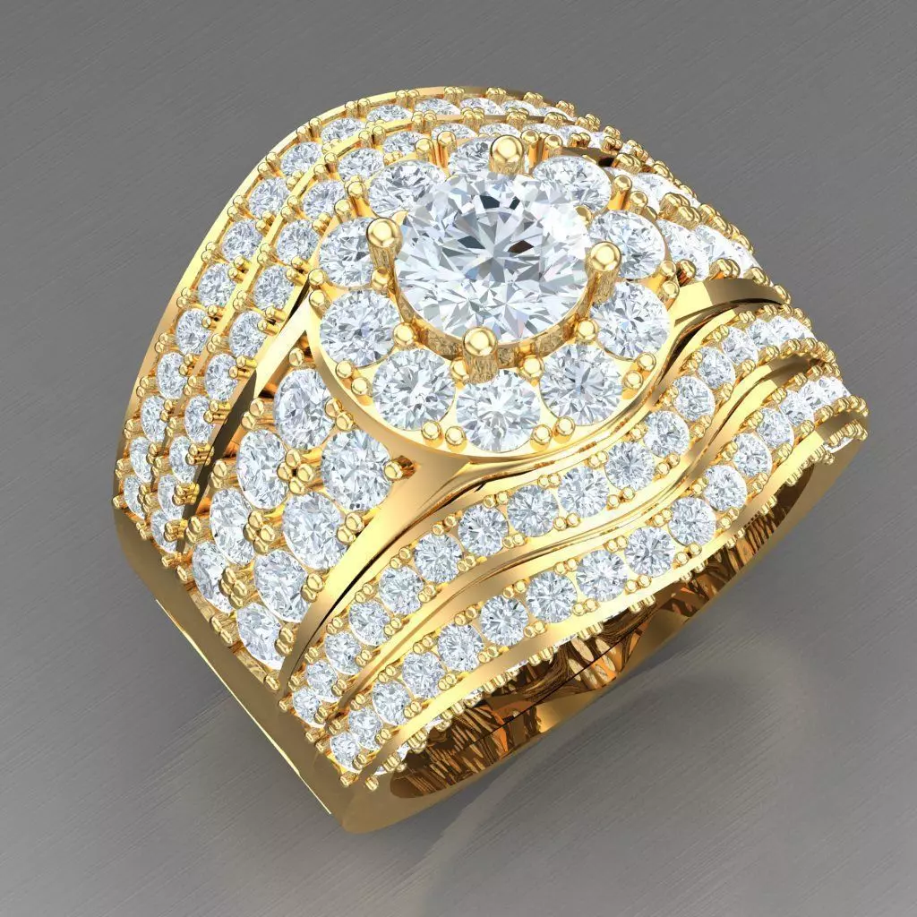 Elite Men Rings Collection 4MR087 3D print model_0