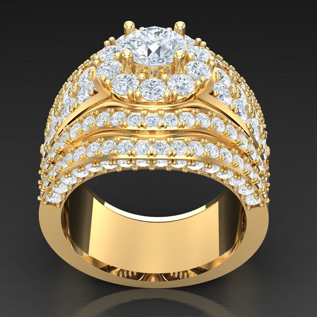 Elite Men Rings Collection 4MR087 3D print model_4