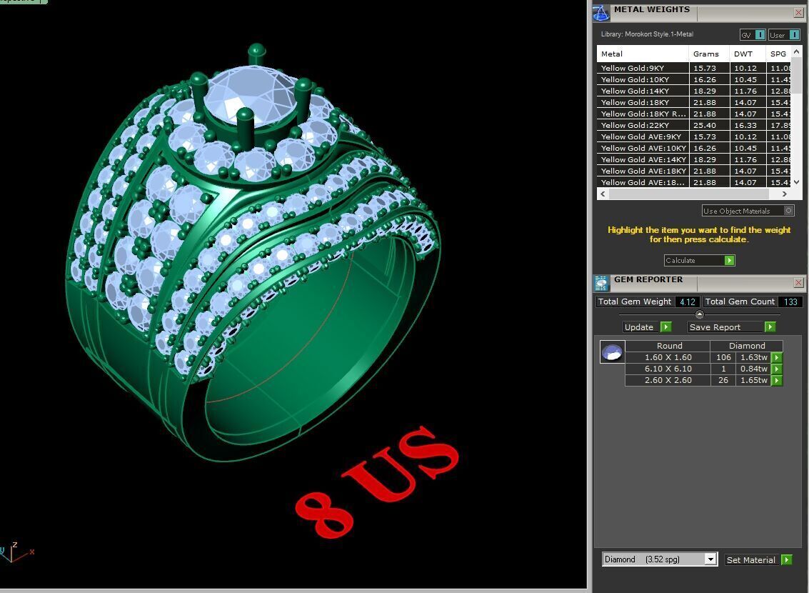 Elite Men Rings Collection 4MR087 3D print model_1
