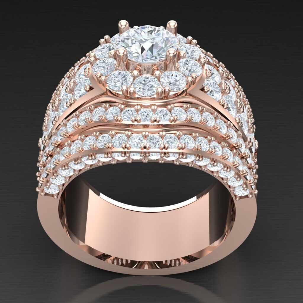 Elite Men Rings Collection 4MR087 3D print model_3