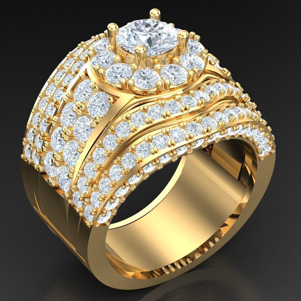 Elite Men Rings Collection 4MR087 3D print model_2