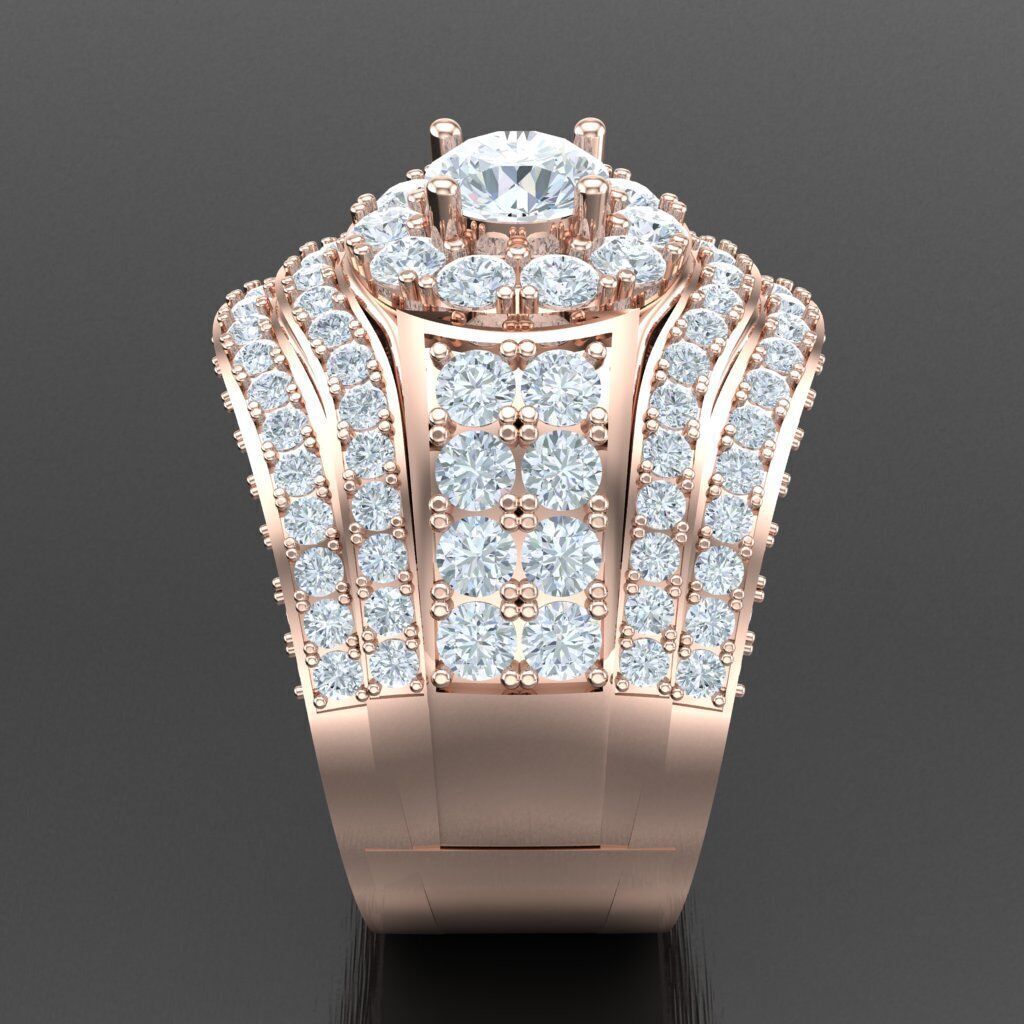 Elite Men Rings Collection 4MR087 3D print model_12