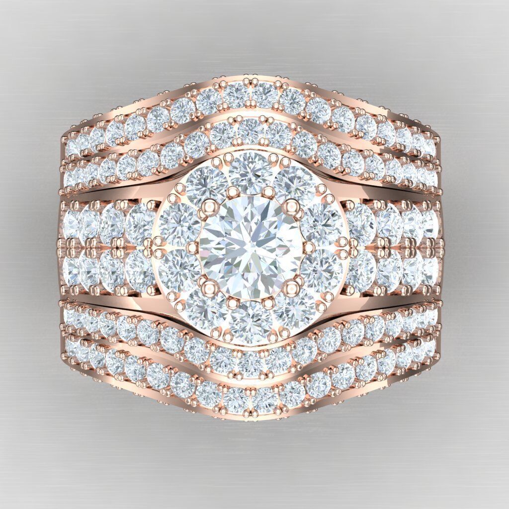 Elite Men Rings Collection 4MR087 3D print model_9