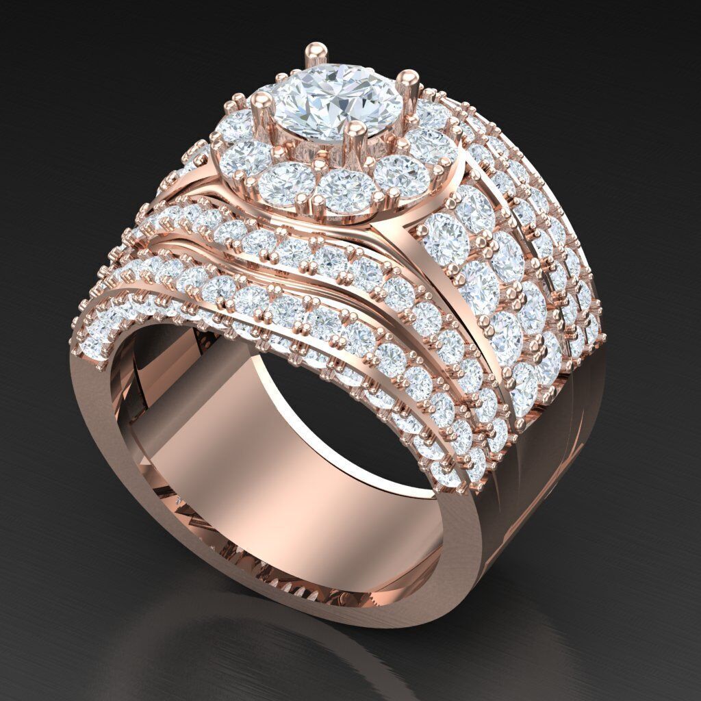 Elite Men Rings Collection 4MR087 3D print model_5