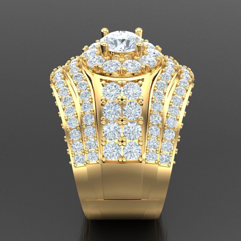 Elite Men Rings Collection 4MR087 3D print model_13