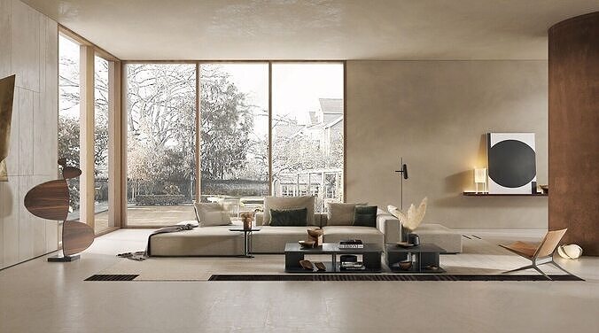 polifrom modern living room 3D model