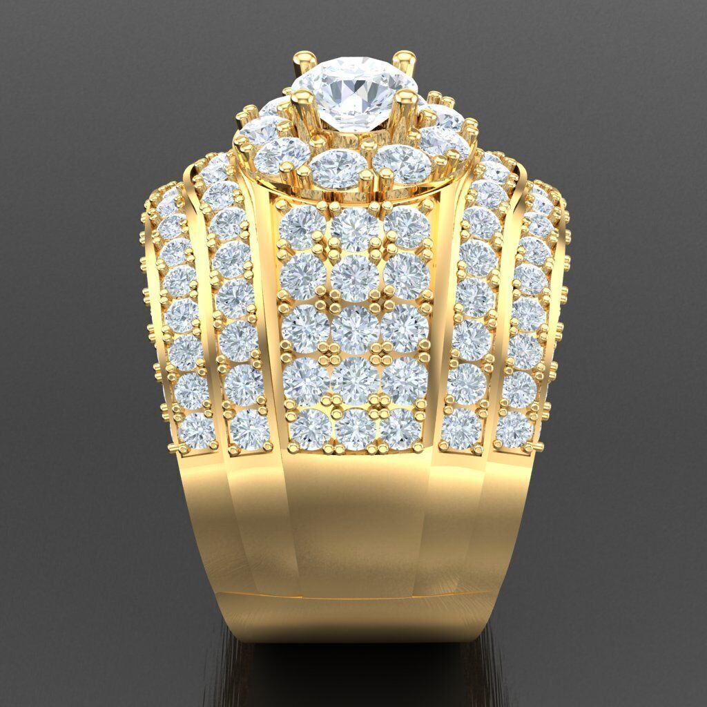 Elite Men Rings Collection 4MR084 3D print model_13