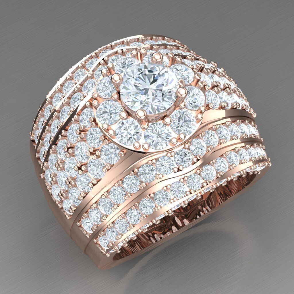 Elite Men Rings Collection 4MR084 3D print model_11