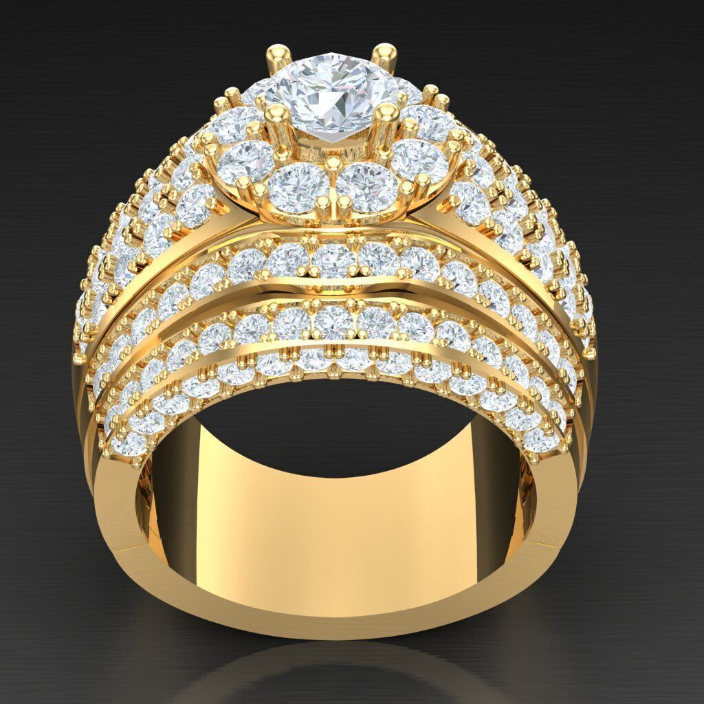 Elite Men Rings Collection 4MR084 3D print model_4