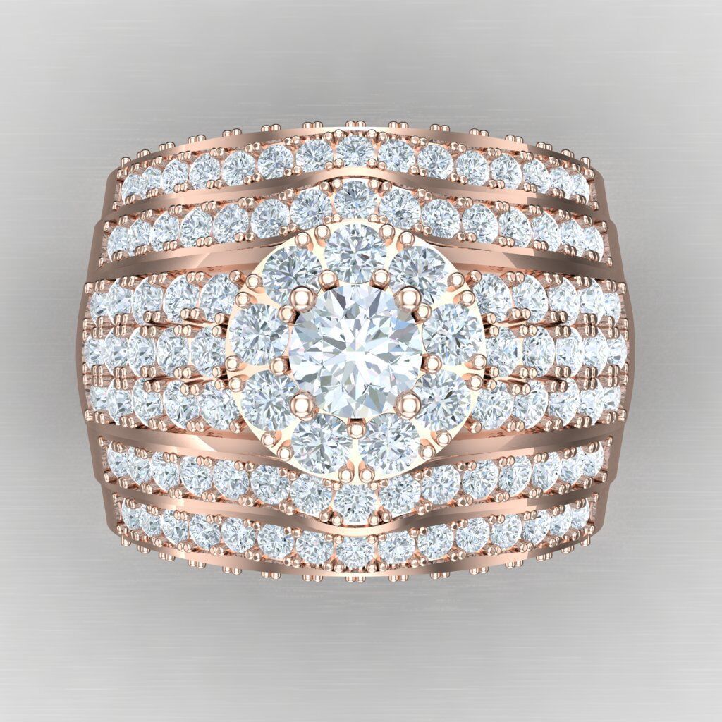 Elite Men Rings Collection 4MR084 3D print model_9