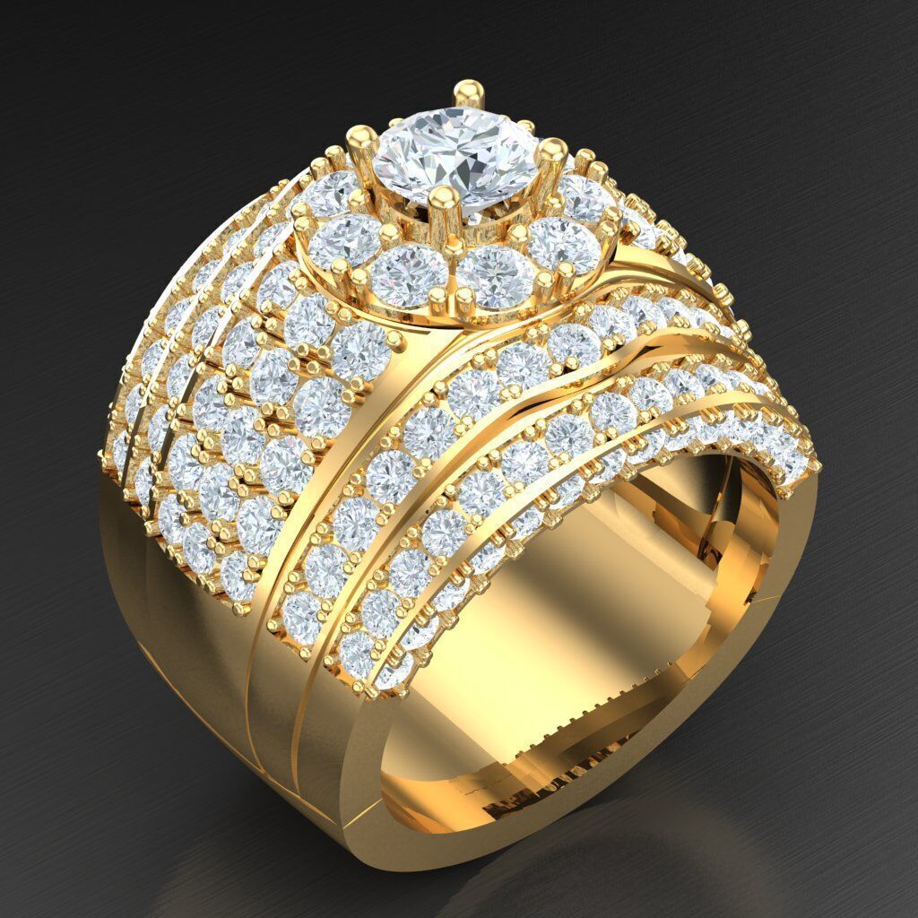 Elite Men Rings Collection 4MR084 3D print model_2