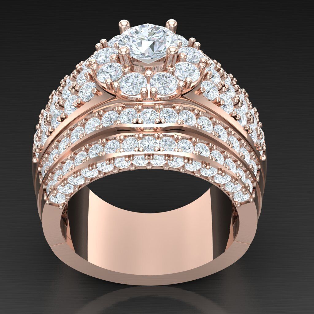 Elite Men Rings Collection 4MR084 3D print model_3