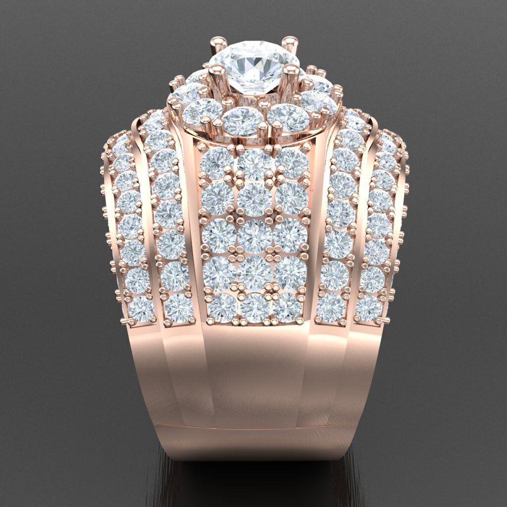 Elite Men Rings Collection 4MR084 3D print model_12