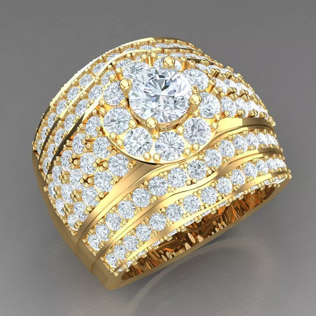 Elite Men Rings Collection 4MR084 3D print model_0