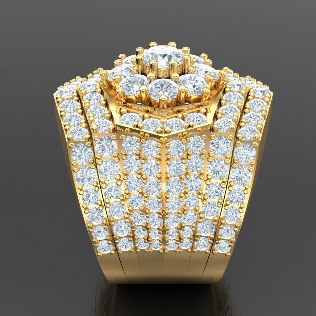 Elite Men Rings Collection 4MR083 3D print model_13