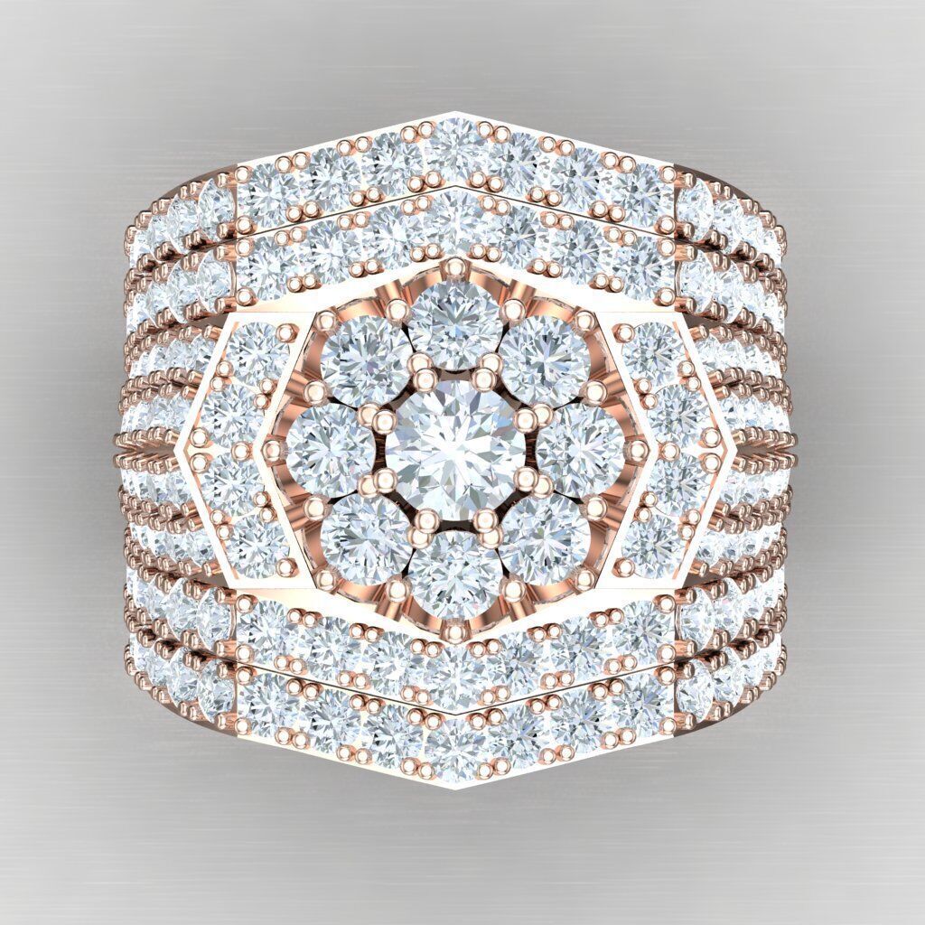 Elite Men Rings Collection 4MR083 3D print model_9