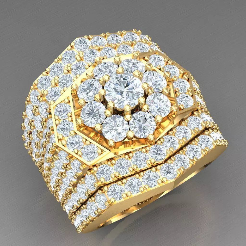 Elite Men Rings Collection 4MR083 3D print model_0