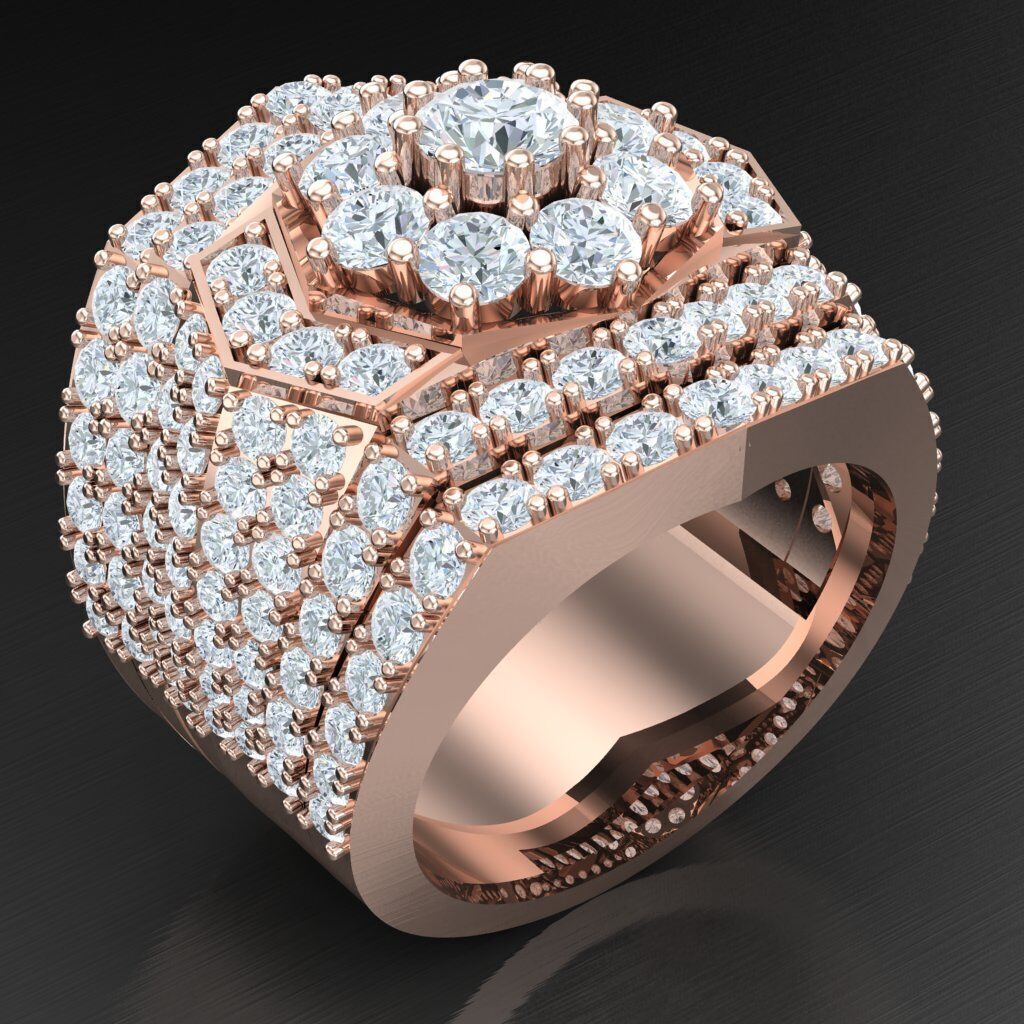 Elite Men Rings Collection 4MR083 3D print model_7