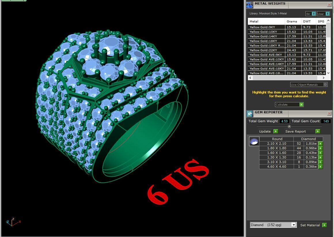 Elite Men Rings Collection 4MR083 3D print model_1