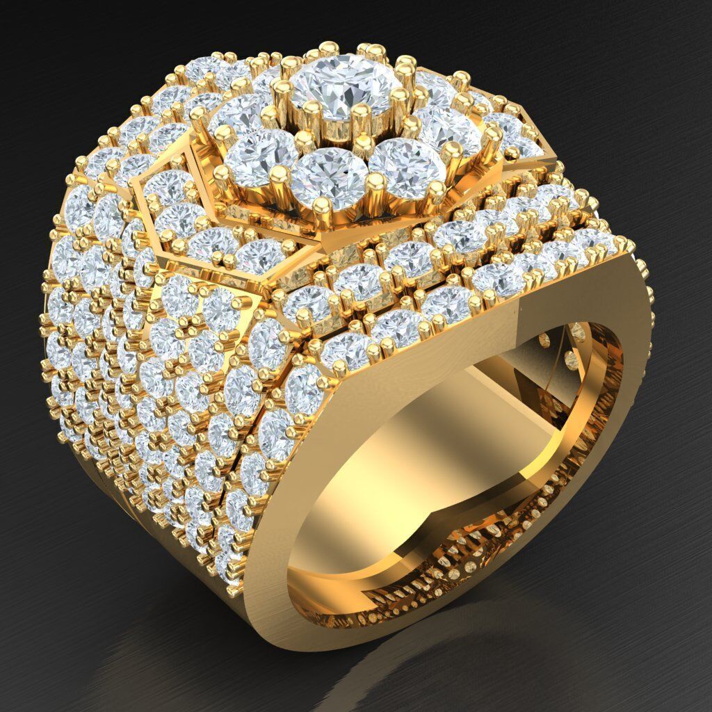 Elite Men Rings Collection 4MR083 3D print model_2