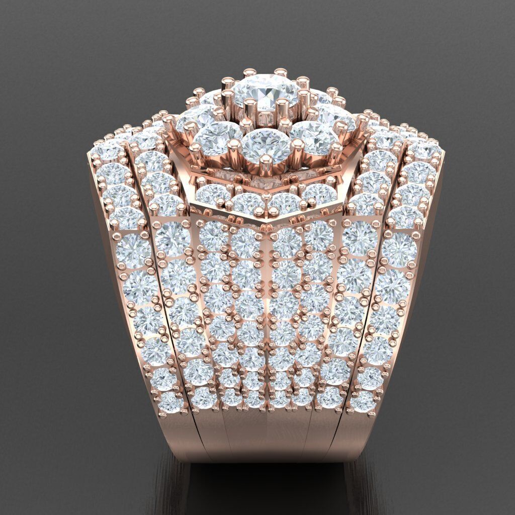 Elite Men Rings Collection 4MR083 3D print model_12