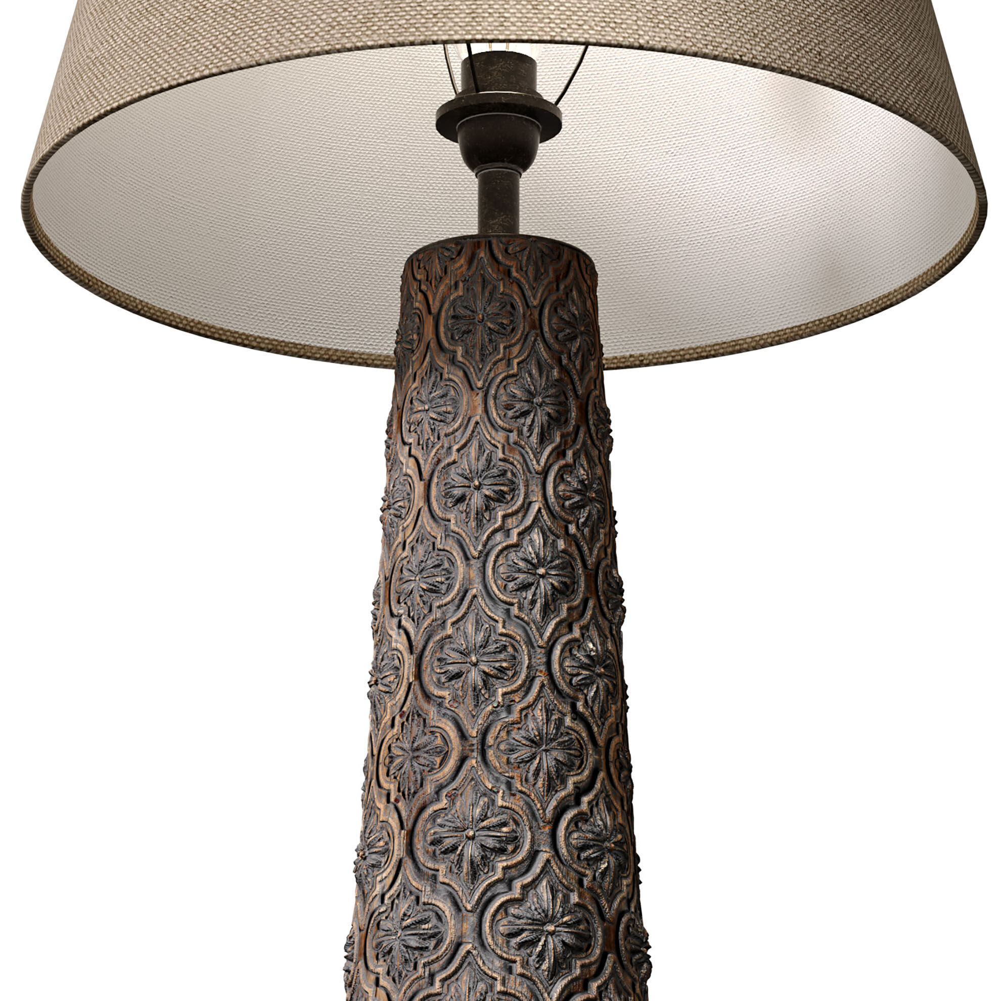 Large Floor lamp in oriental style Torchere Morocco Arabic 3D model_3