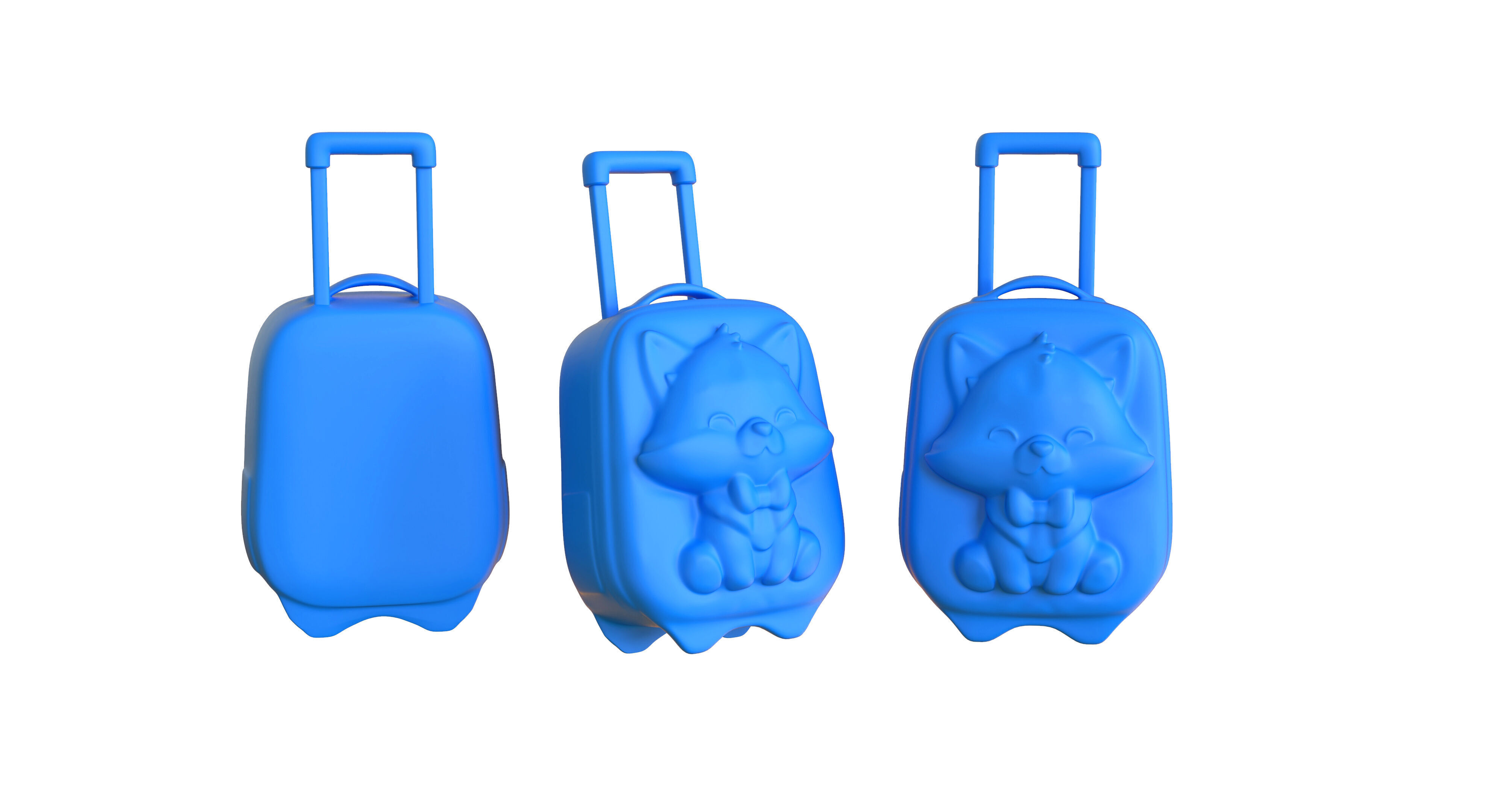 Low Poly - Suitcase Fox Low-poly 3D model_8