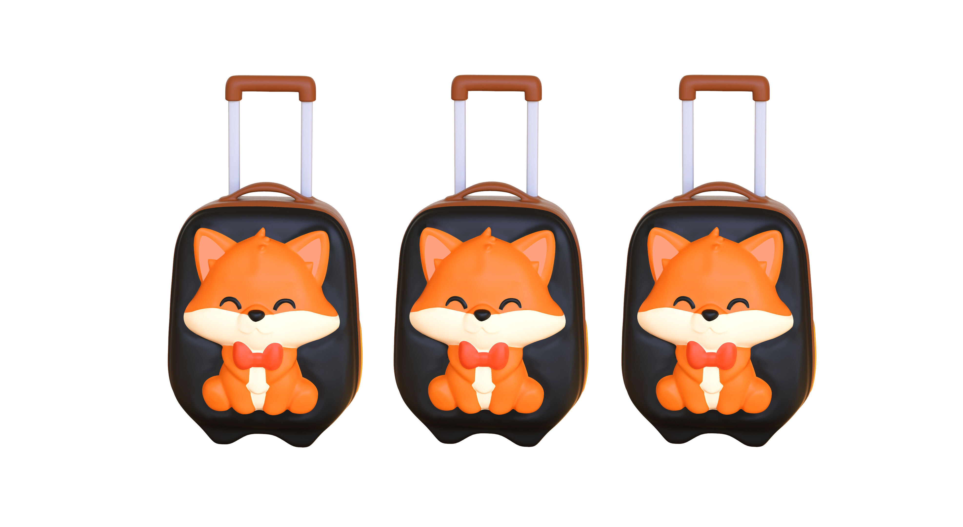 Low Poly - Suitcase Fox Low-poly 3D model_5