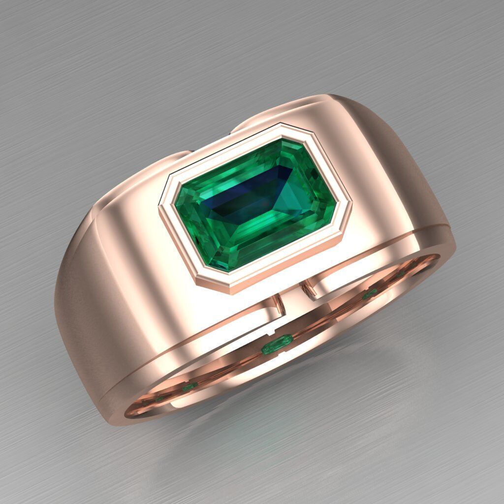 Elite Men Rings Collection 4MR078 3D print model_11