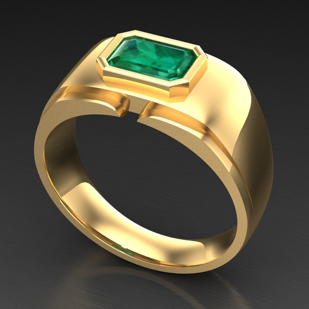 Elite Men Rings Collection 4MR078 3D print model_8