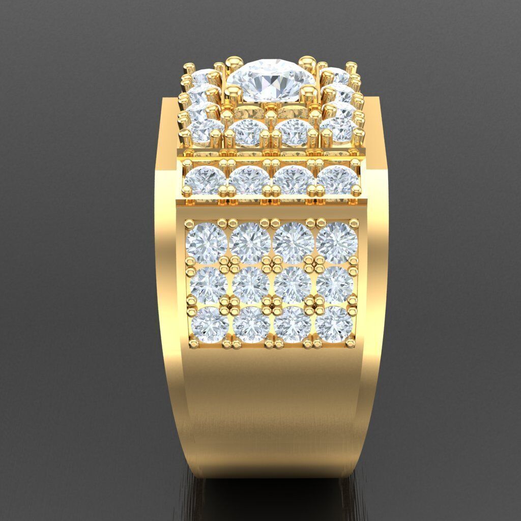 Elite Men Rings Collection 4MR077 3D print model_13