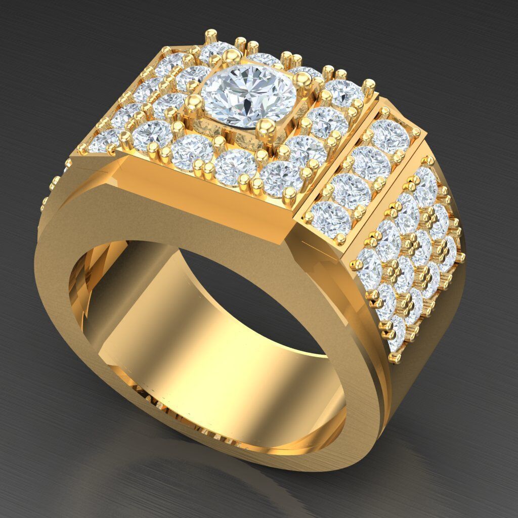 Elite Men Rings Collection 4MR077 3D print model_8