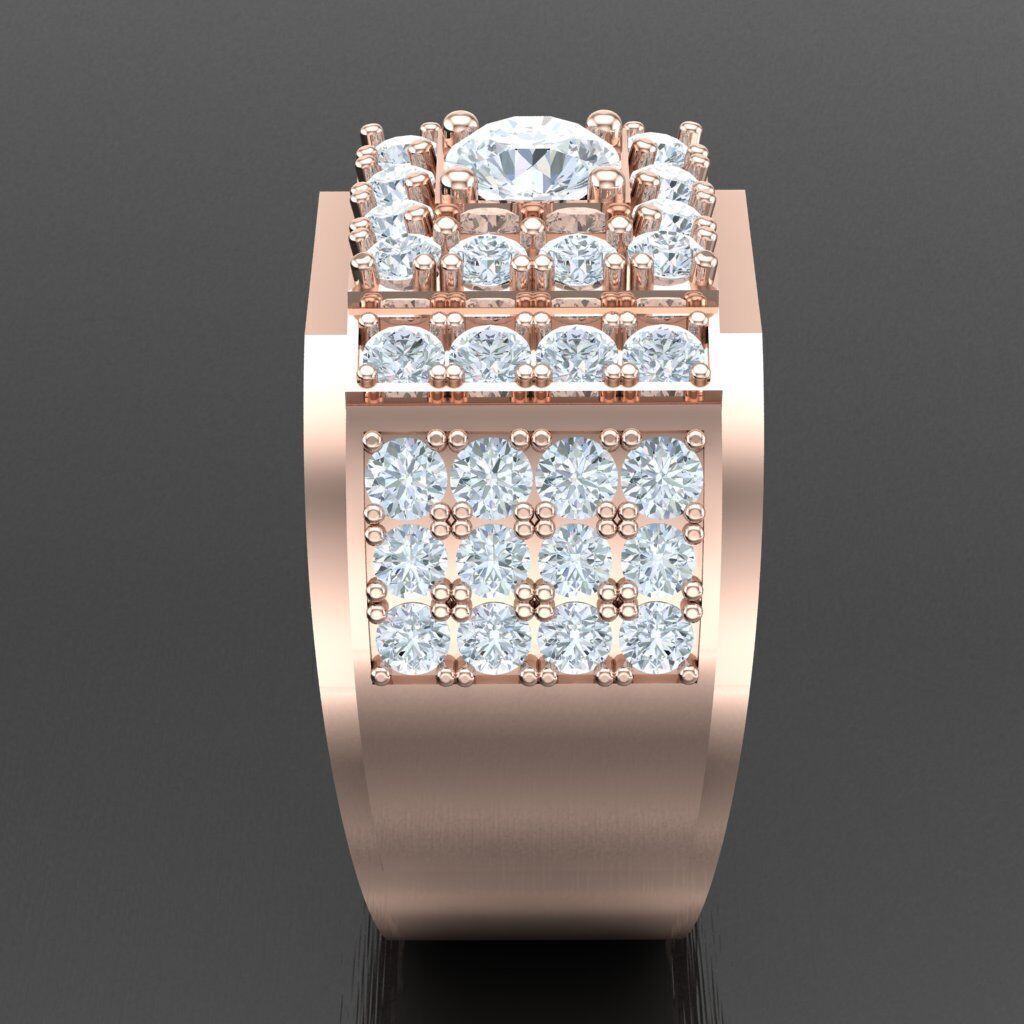 Elite Men Rings Collection 4MR077 3D print model_12