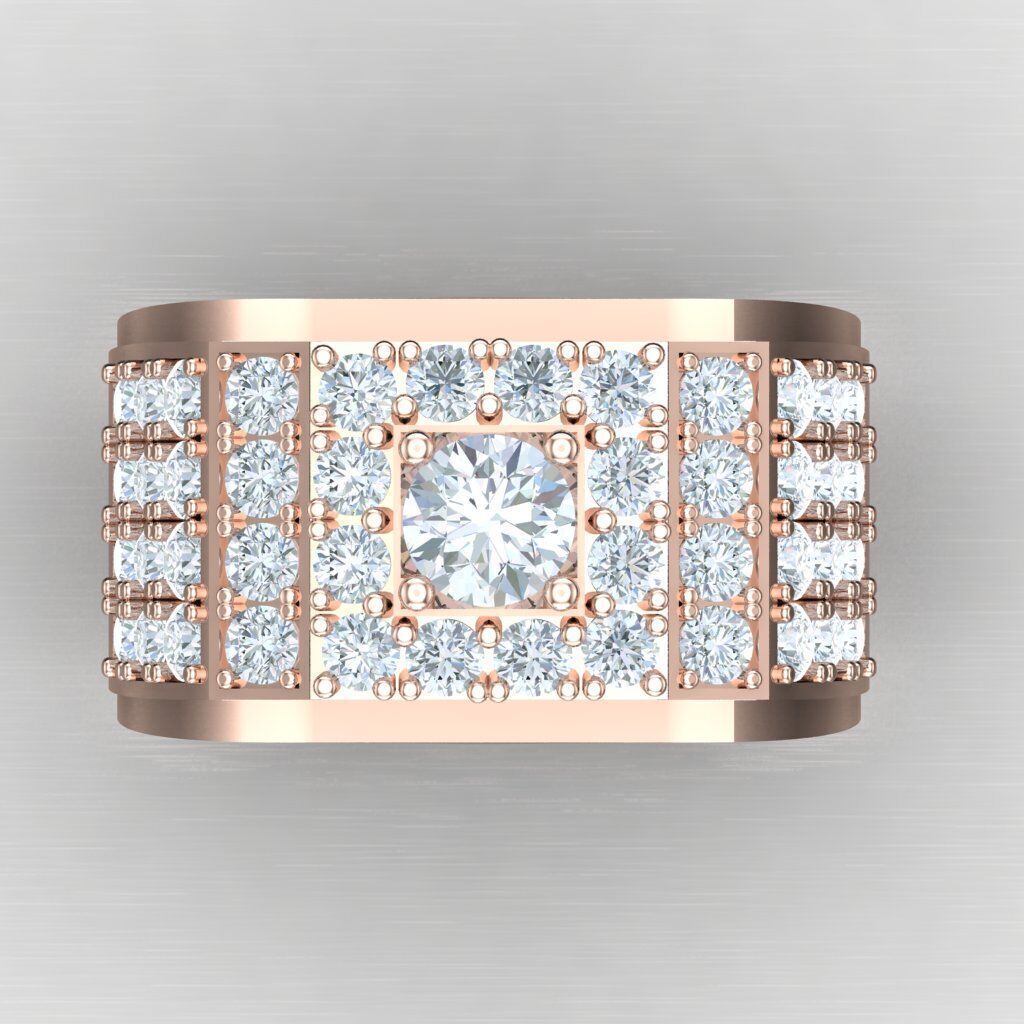 Elite Men Rings Collection 4MR077 3D print model_9