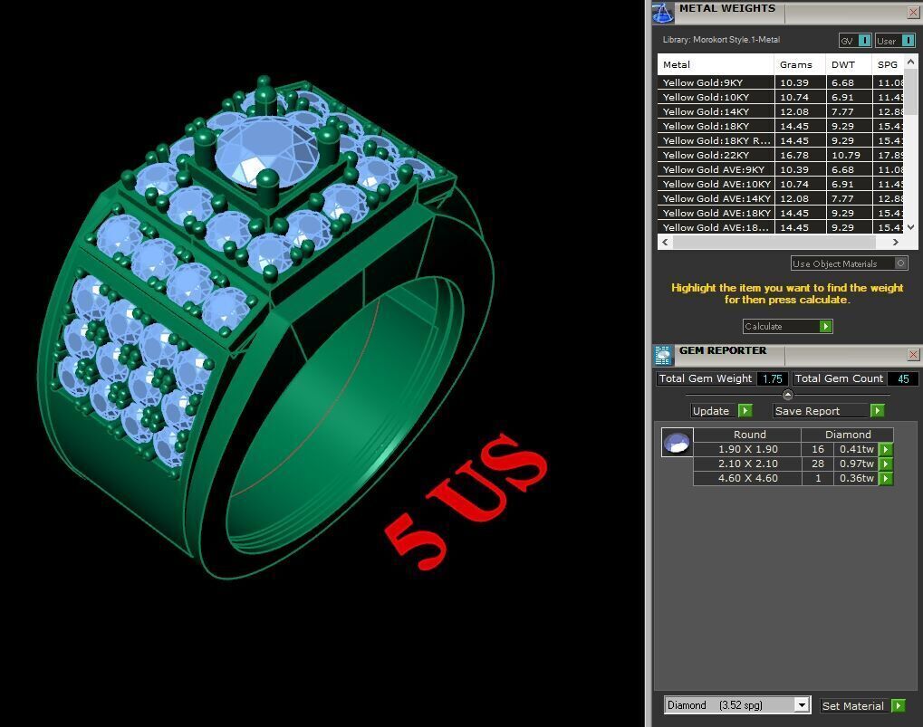 Elite Men Rings Collection 4MR077 3D print model_1
