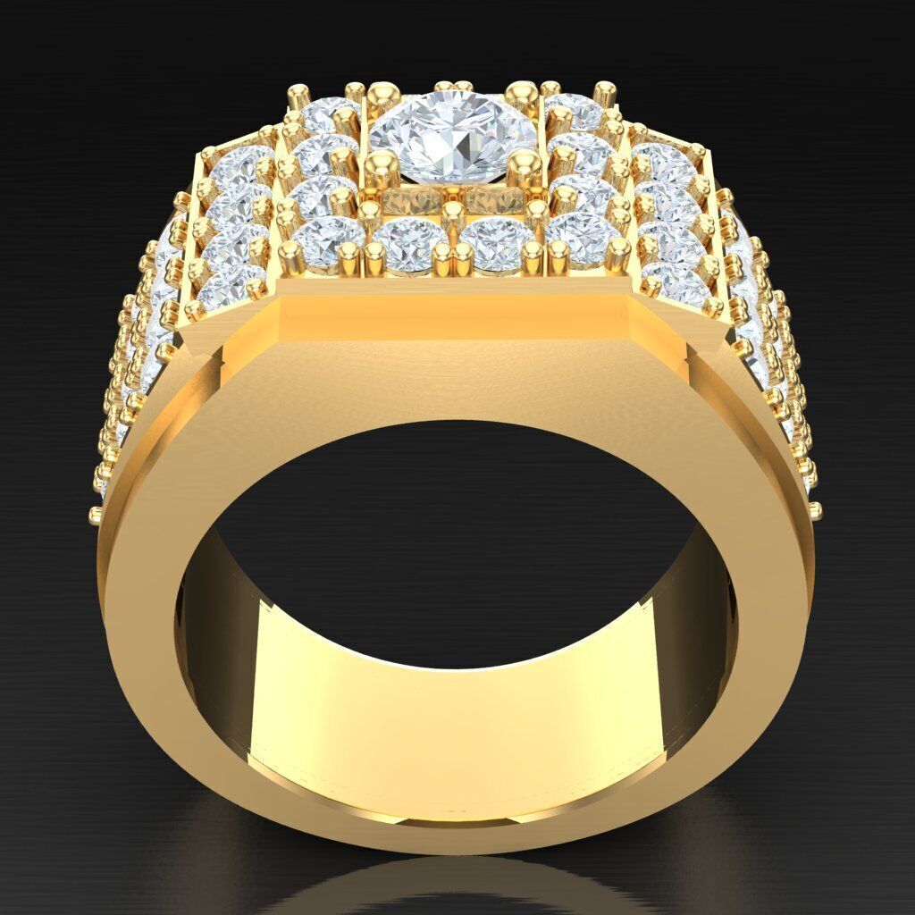 Elite Men Rings Collection 4MR077 3D print model_4