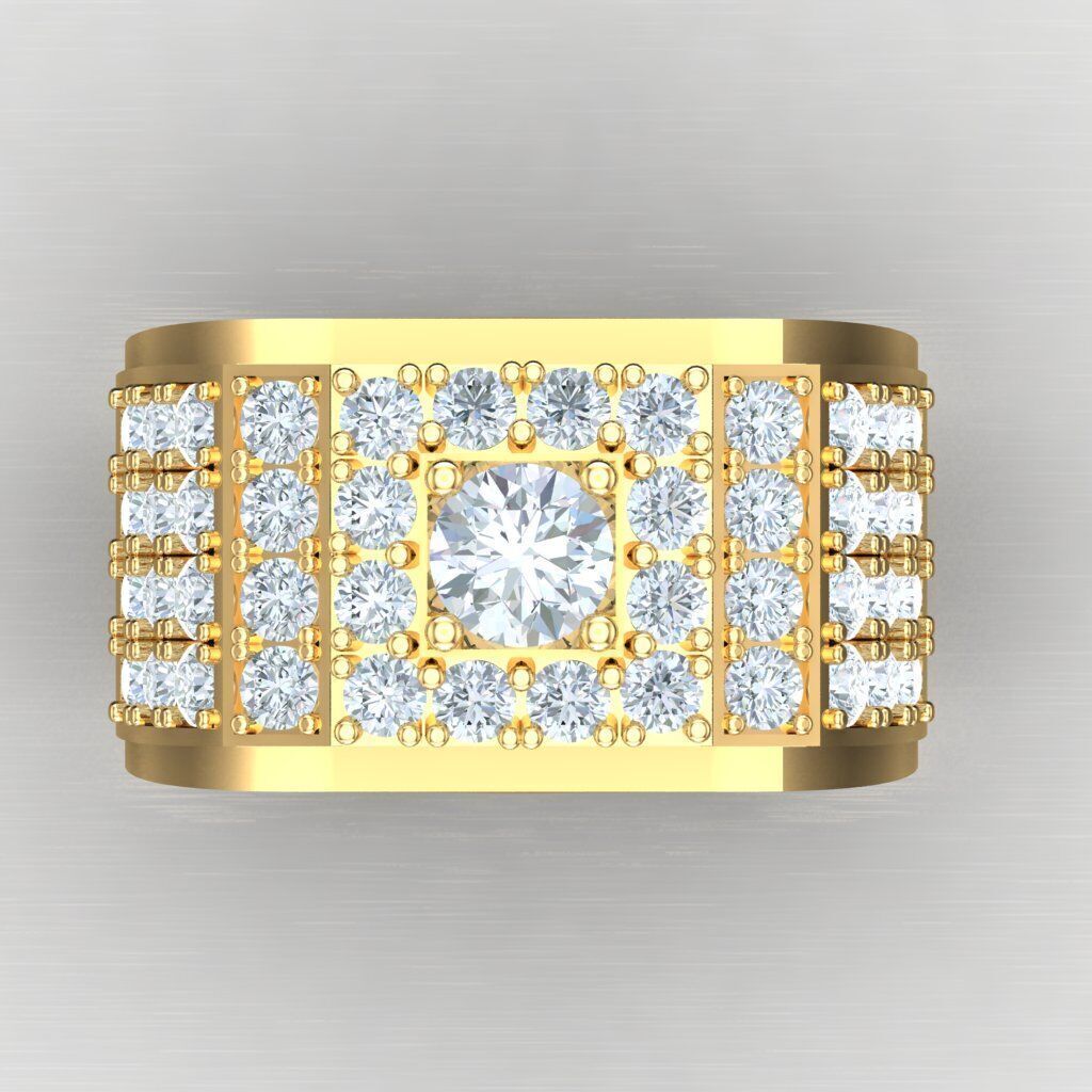 Elite Men Rings Collection 4MR077 3D print model_10