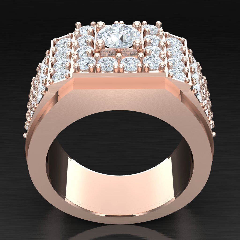 Elite Men Rings Collection 4MR077 3D print model_3