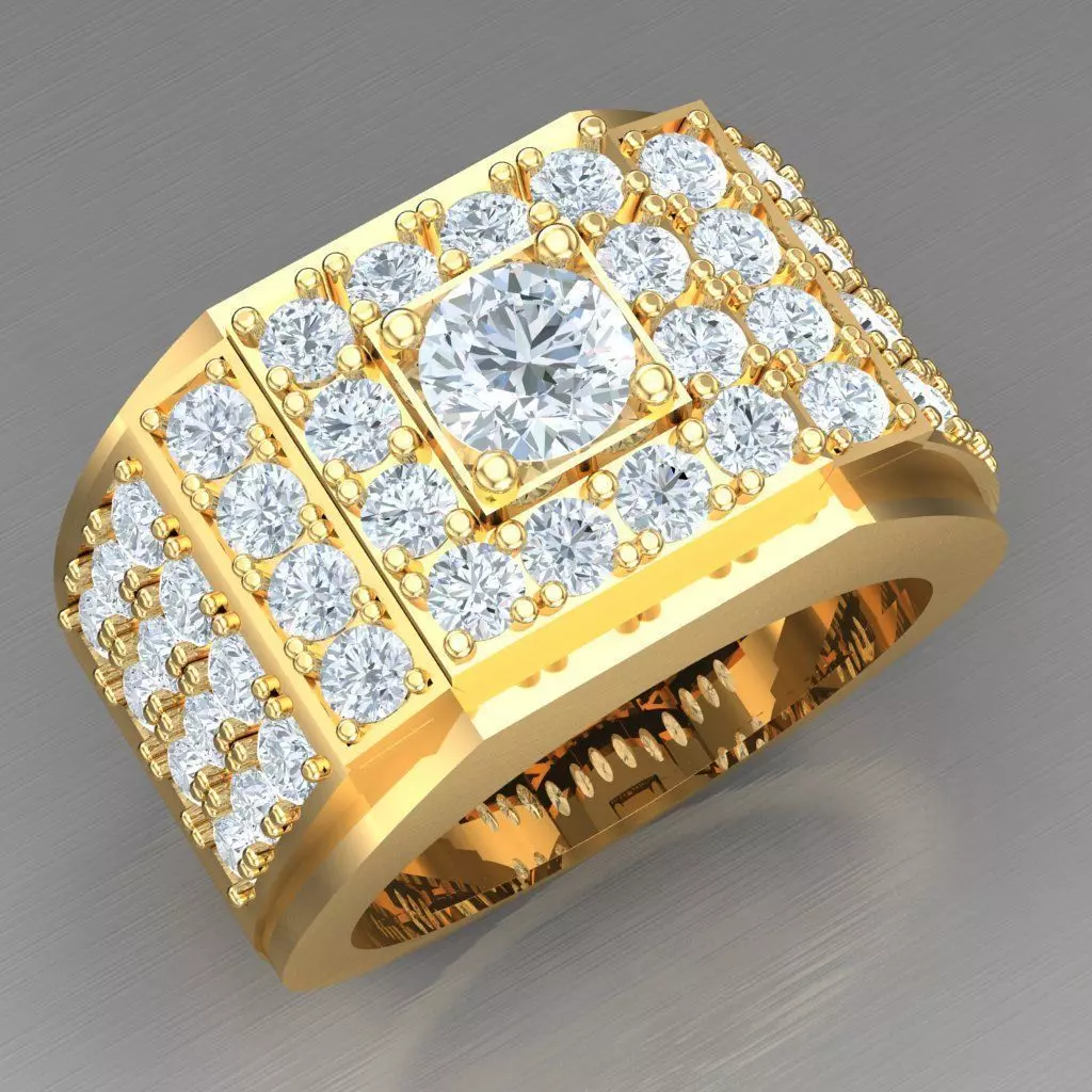 Elite Men Rings Collection 4MR077 3D print model_0