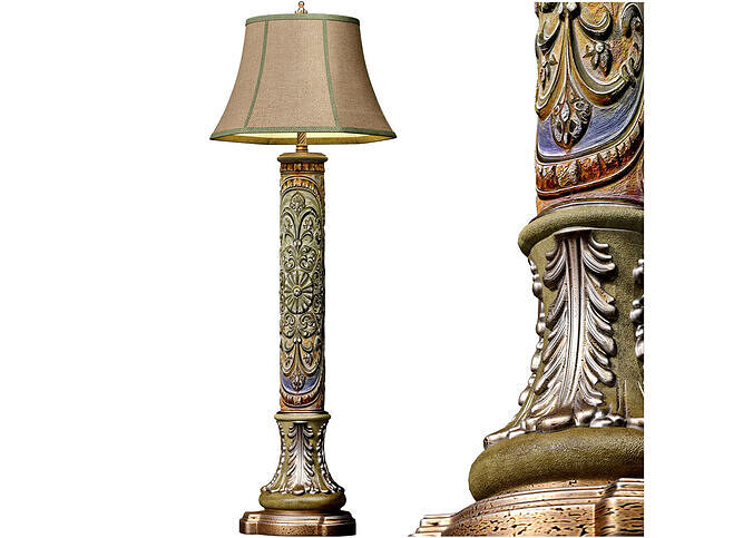 Floor lamp in oriental style Oriental Arabic Copper Torchere 3D model