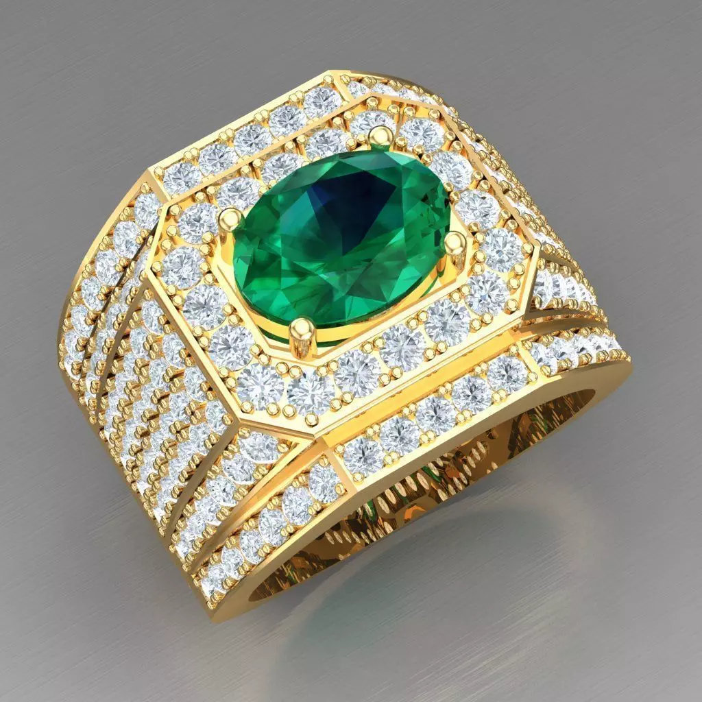 Elite Men Rings Collection 4MR076 3D print model_0