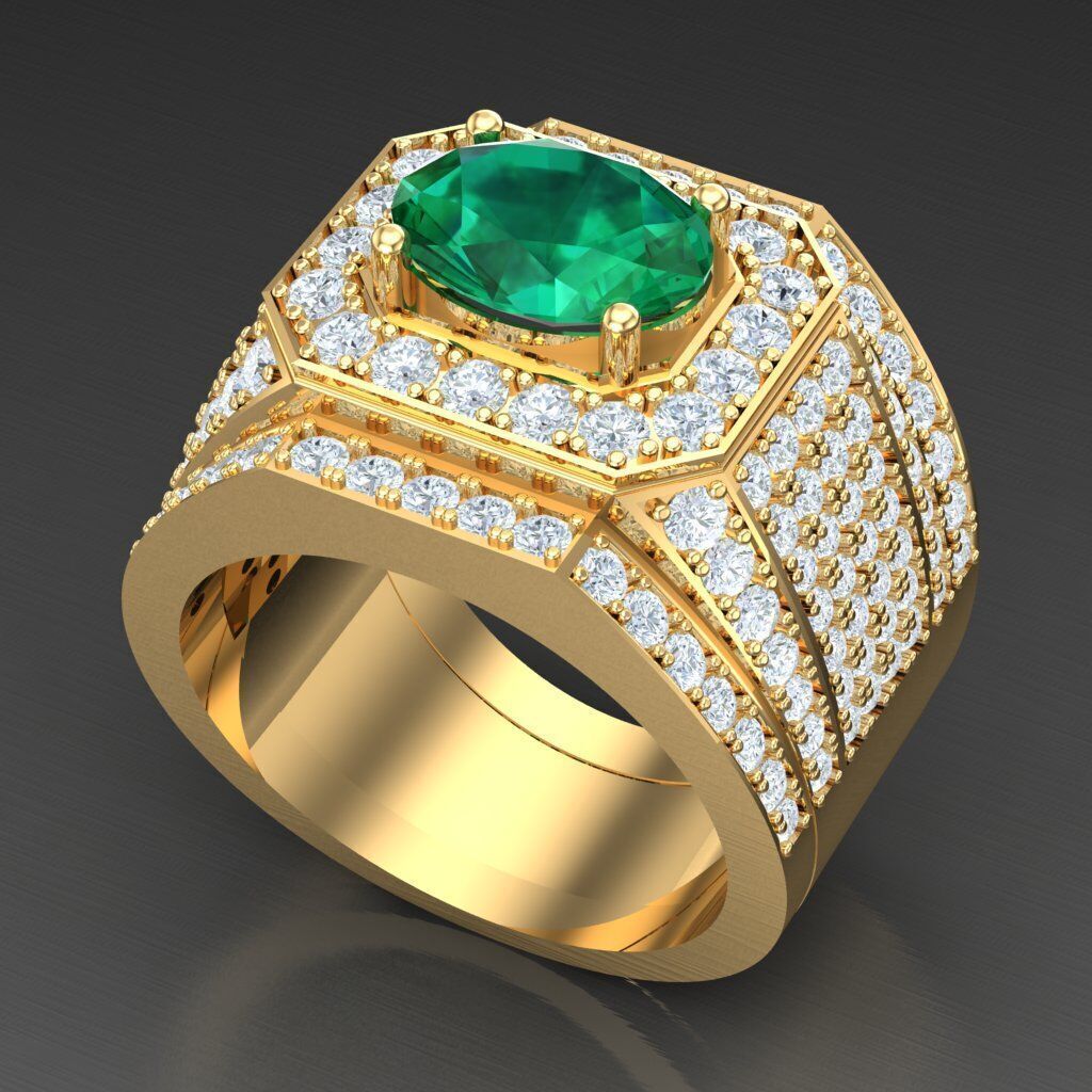 Elite Men Rings Collection 4MR076 3D print model_8