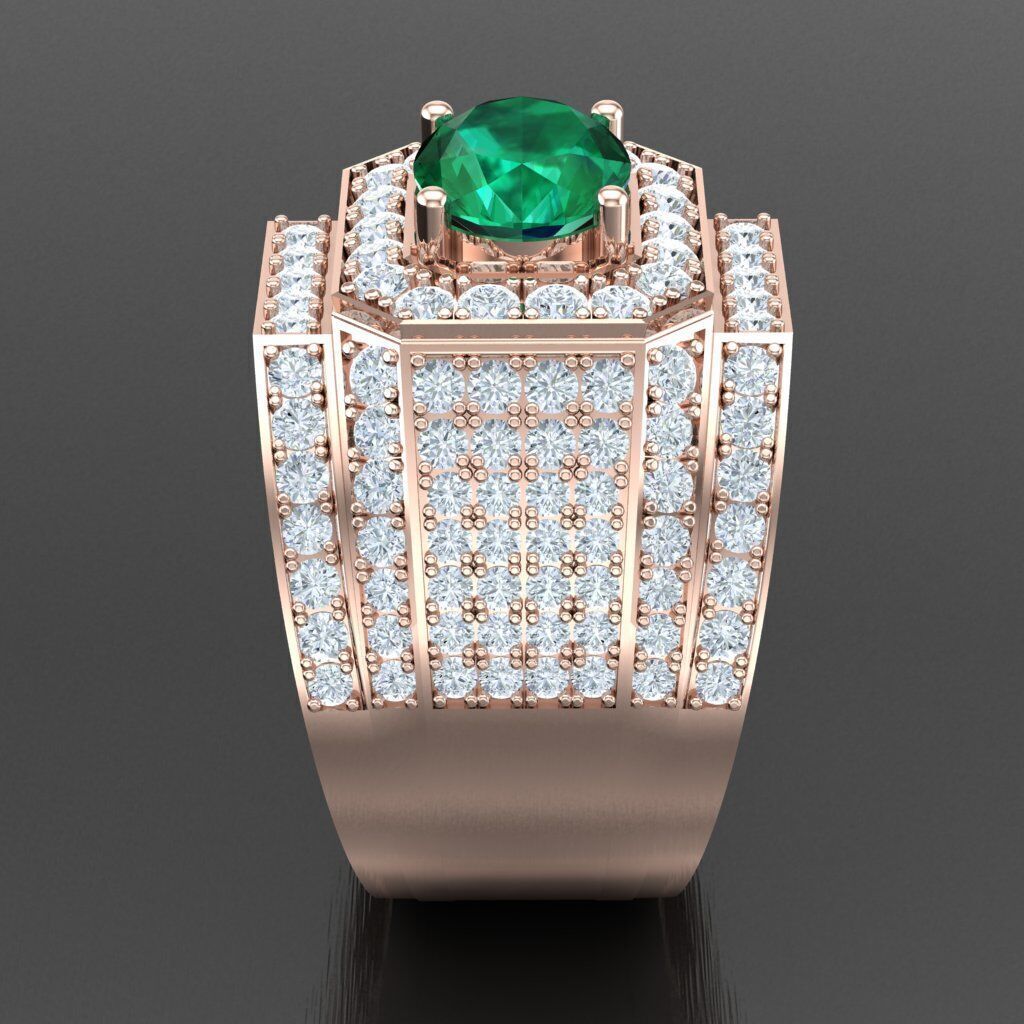 Elite Men Rings Collection 4MR076 3D print model_12